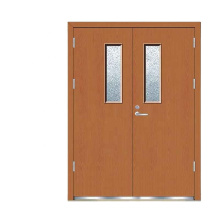 Proveedor chino EN Certificado Puerta con clasificación de fuego Interior Madera de madera Puerta de madera maciza para hoteles dormitorios